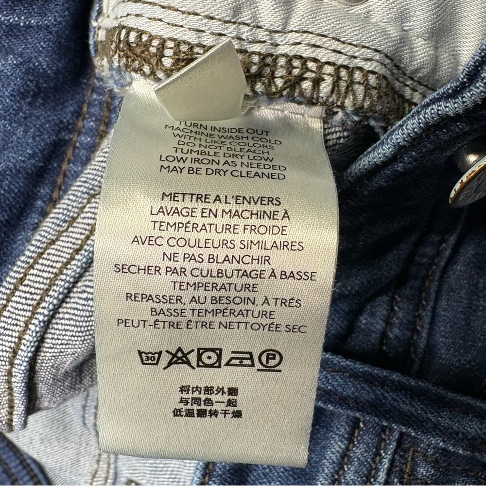 PILCRO ANTHROPOLOGIE Jeans Womens 27 Blue SLIM Boyfriend Crop Embroidered - Picture 6 of 14